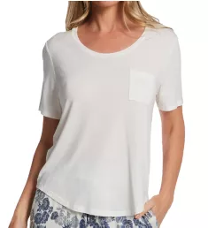 Second Skin Sleep Tee with Pocket Coconut Milk S