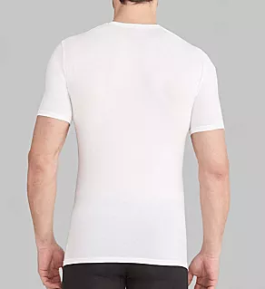 Second Skin Stay-Tucked High V-Neck Tee - 2 Pack White M