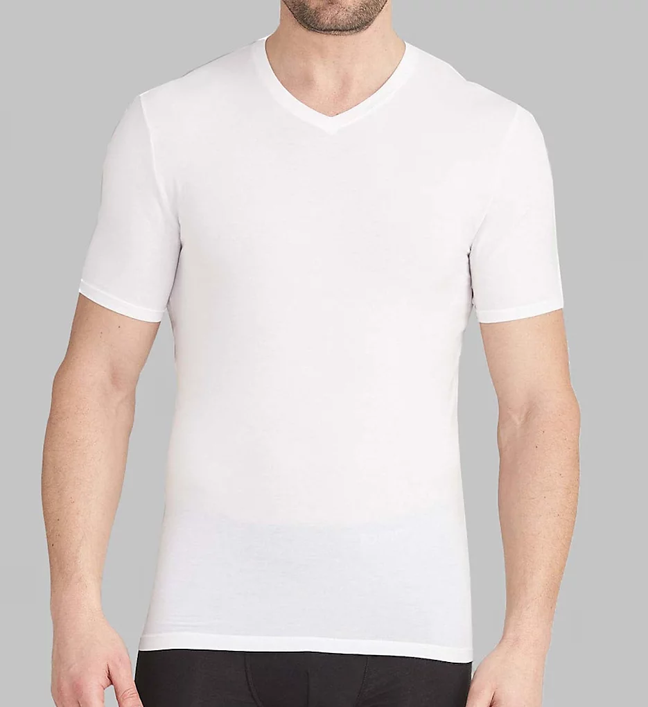 Second Skin Stay-Tucked High V-Neck Tee - 2 Pack