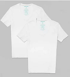 Second Skin Stay-Tucked Deep V-Neck Tee - 2 Pack