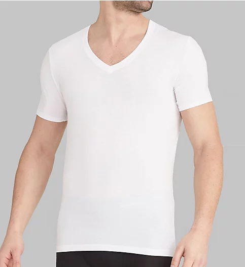 Tommy John Second Skin Stay-Tucked Deep V-Neck Tee - 2 Pack 1003726