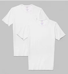 Cool Cotton Stay-Tucked Crew Neck T-Shirt - 2 Pack White S