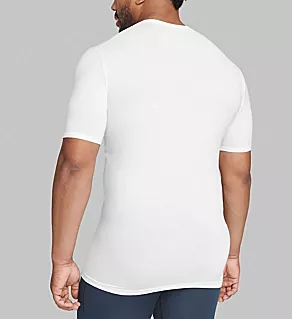 Cool Cotton Stay-Tucked Crew Neck T-Shirt - 2 Pack White M