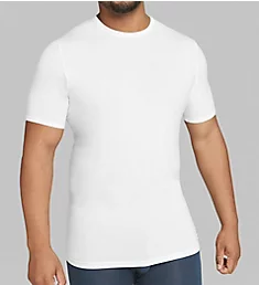 Cool Cotton Stay-Tucked Crew Neck T-Shirt - 2 Pack White S