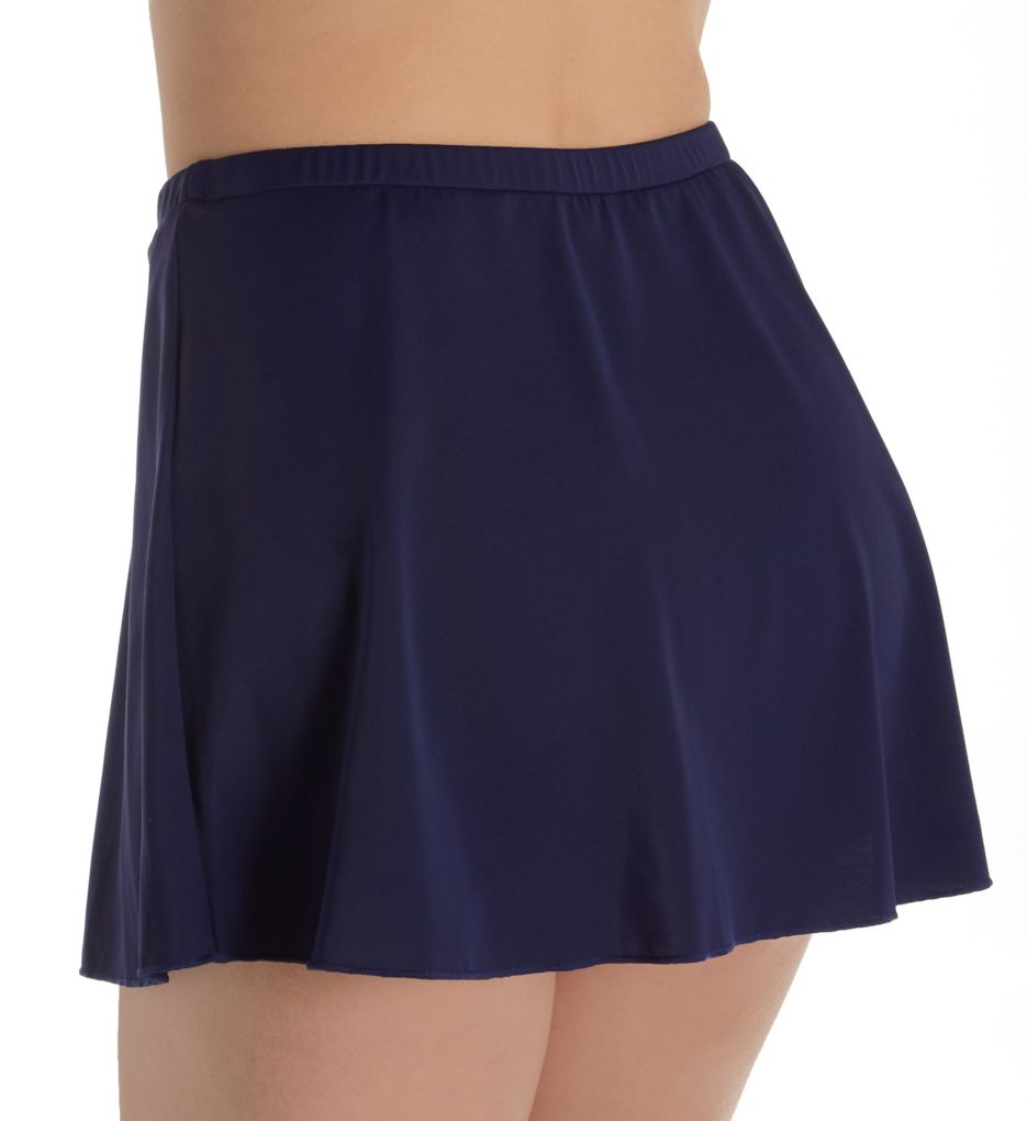 Solids Tummy Control Skirted Brief Swim Bottom