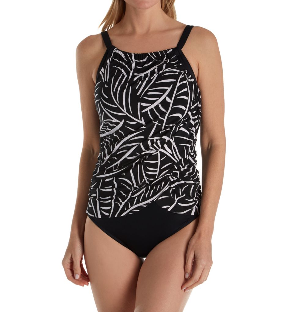 Hard To Be Leaf Slimming One Piece Swimsuit-fs