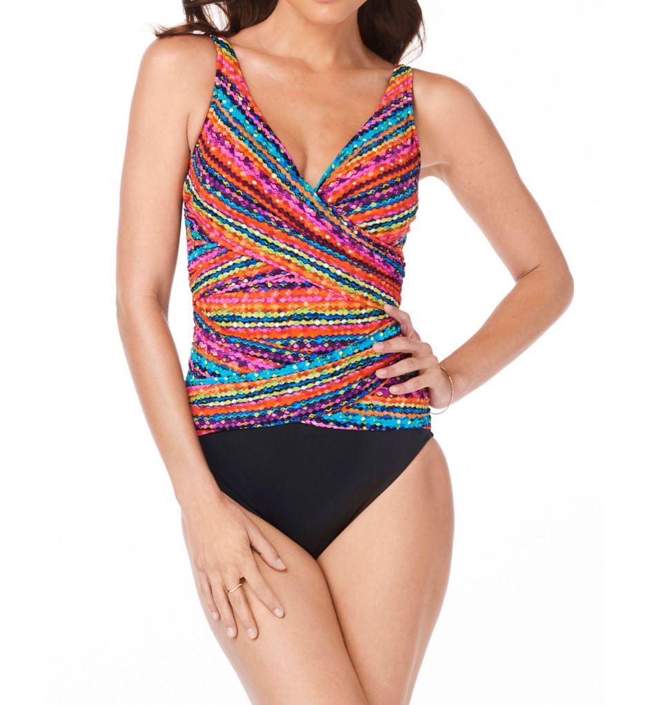 Confetti Surplice Slimming One Piece Swimsuit-gs