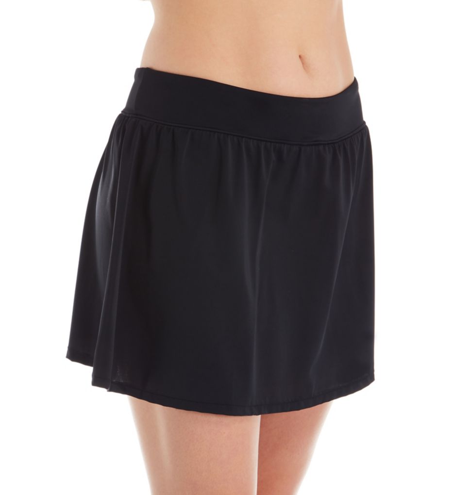 Solids Tummy Control Skort Swim Bottom-gs