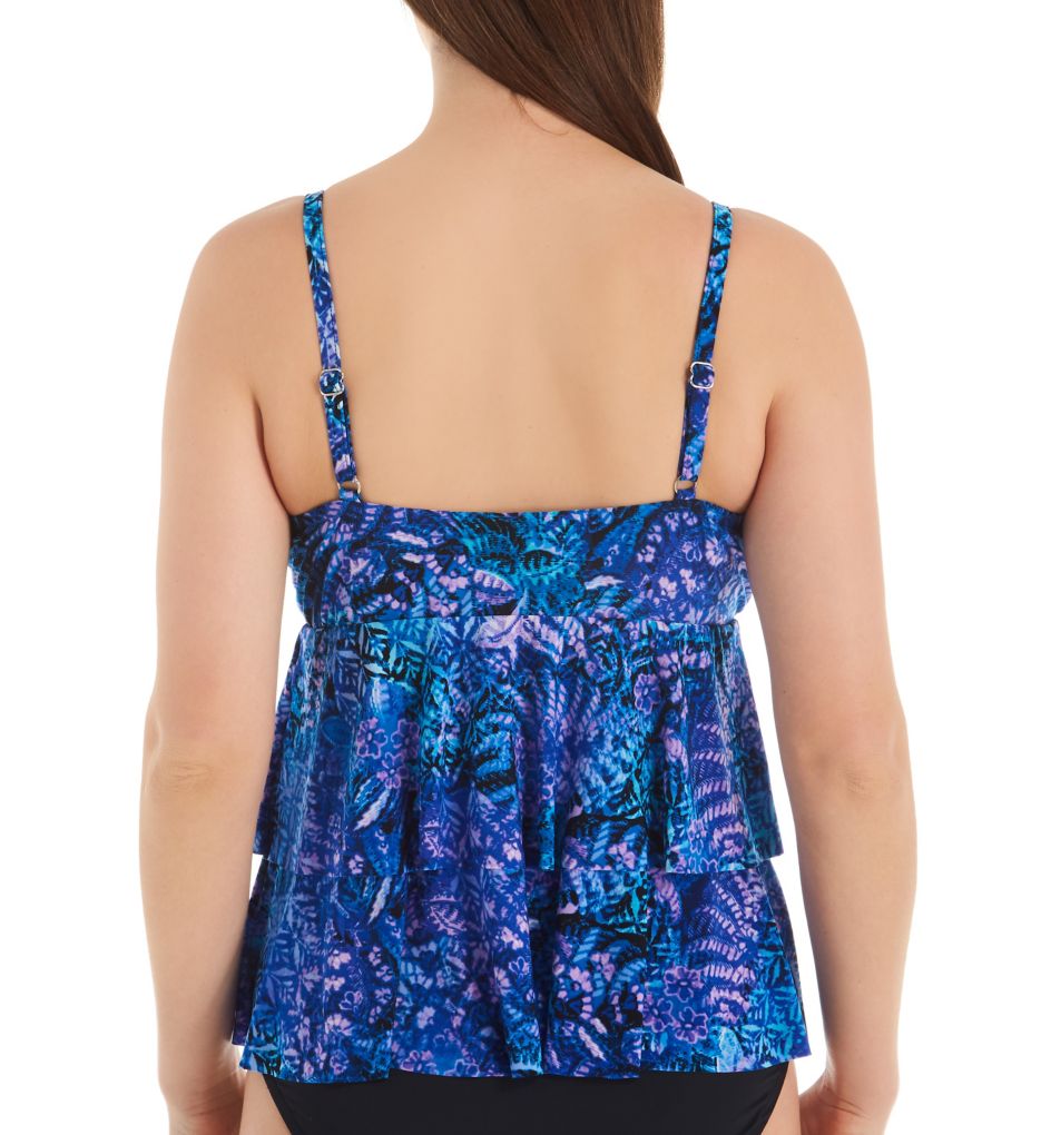 Polynesia Rylee Ruffle Tankini Swim Top-bs