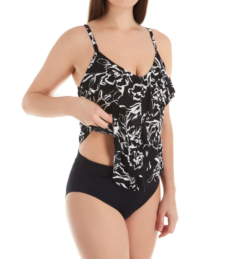 Water Lily Lena Tiered Ruffle Tankini Swim Top-cs2