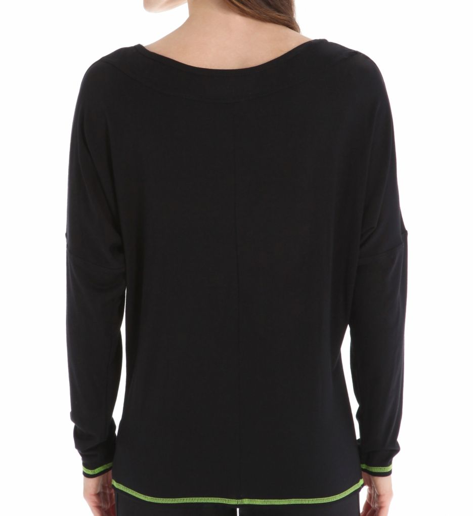 Mesh and Jersey Dolman Long Sleeve Top-bs