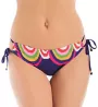 Trina Turk Rainbow Swirl Loop Side Hipster Swim Bottom TT0AW94 - Image 1