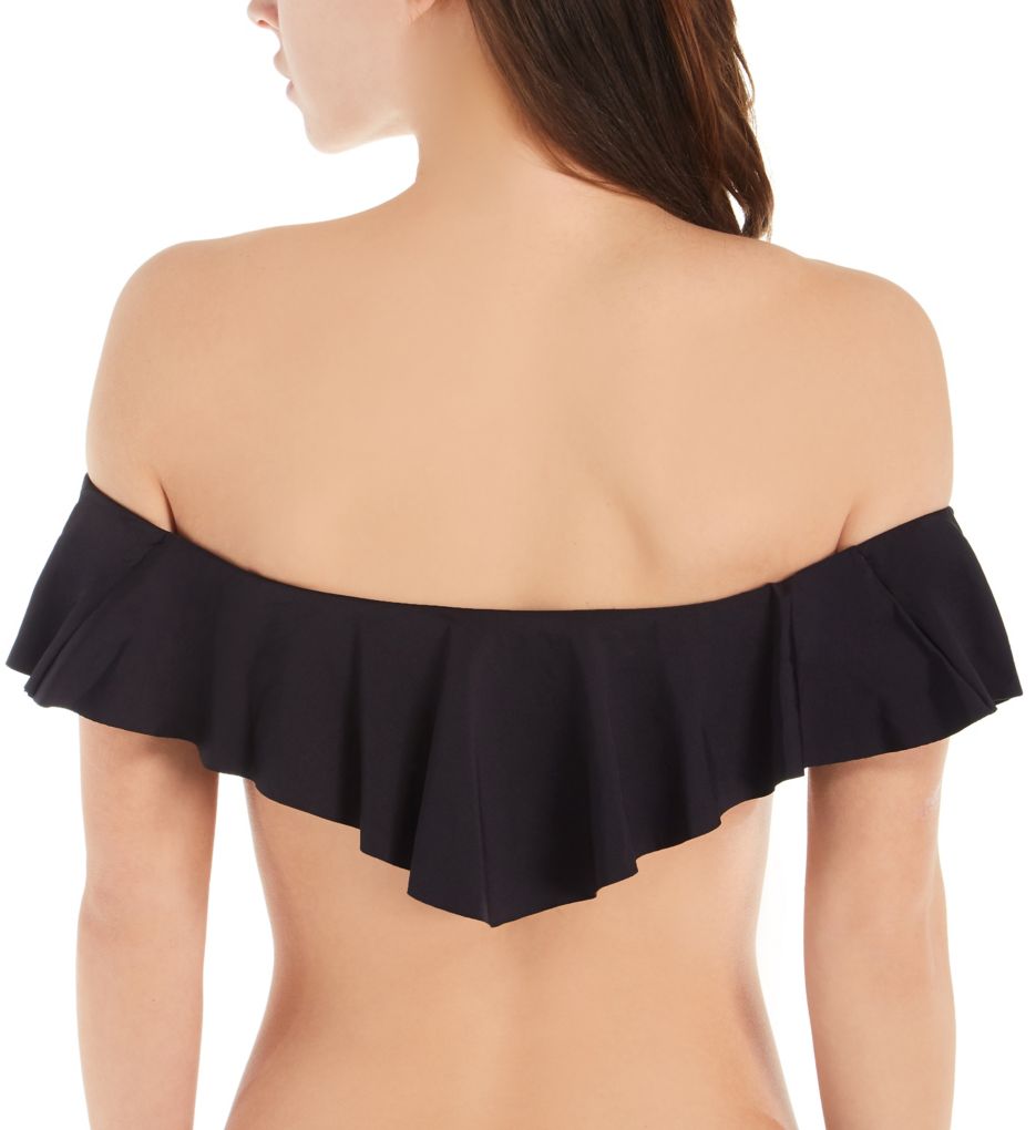 Getaway Solids Off The Shoulder Bandeau Swim Top-bs