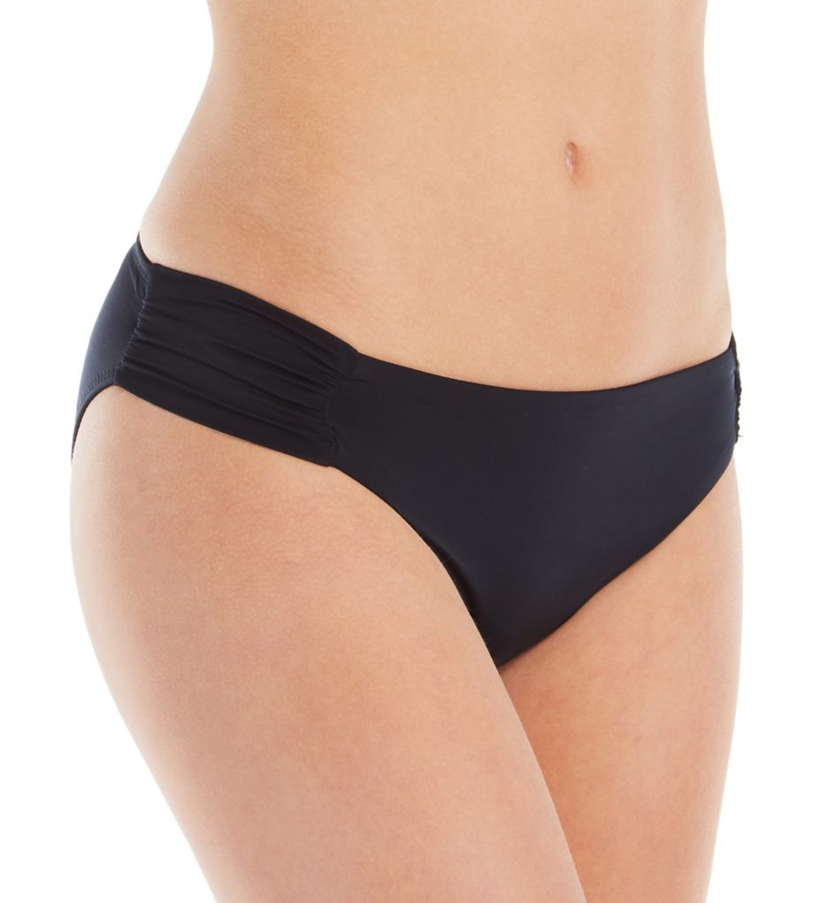 Getaway Solids Shirred Side Hipster Swim Bottom-gs