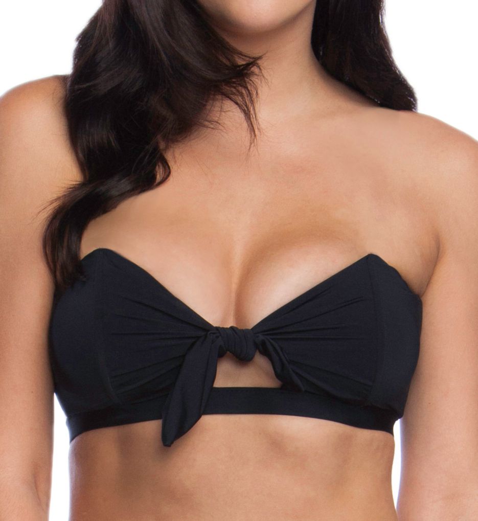 Getaway Solids Keyhole Bandeau Bikini Swim Top-gs