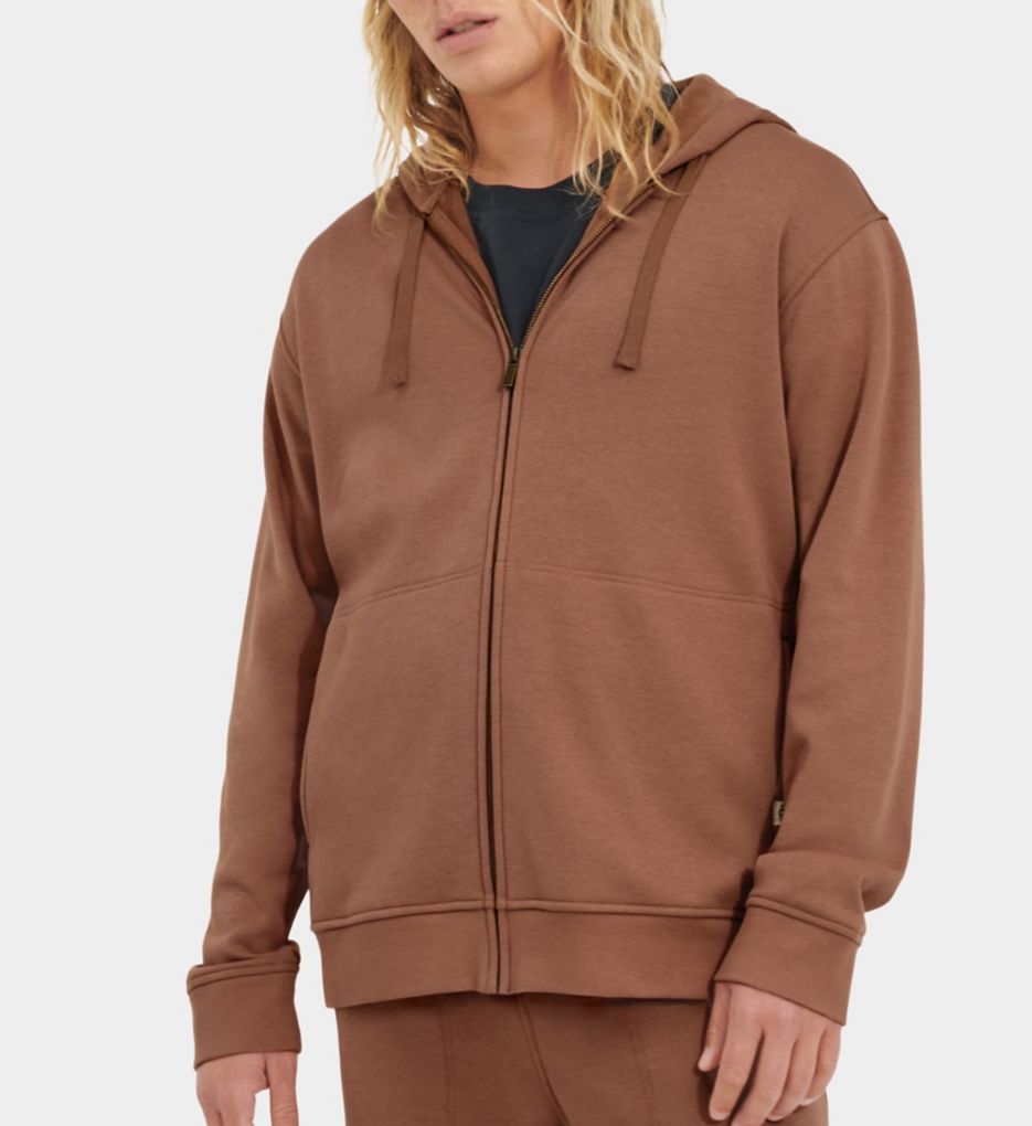 ASOS DESIGN super oversized zip up hoodie in brown