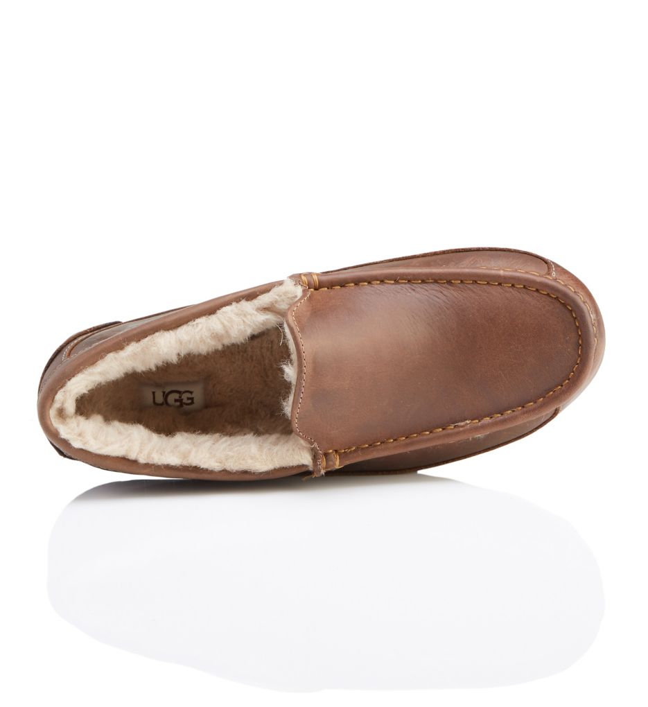 Ugg ascot leather online slipper tan