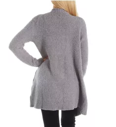 Phoebe Fluffy Sweater Wrap Cardigan Grey S