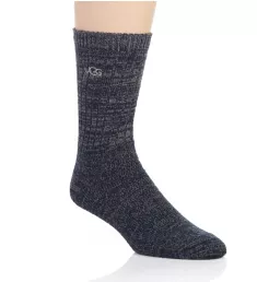 Trey Rib Knit Cozy Crew Sock Navy O/S