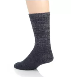 Trey Rib Knit Cozy Crew Sock Navy O/S