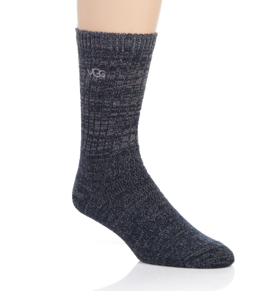 Trey Rib Knit Cozy Crew Sock Black O/S by UGG