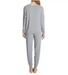 Ecovero Jersey Birgit PJ Set Grey Heather L