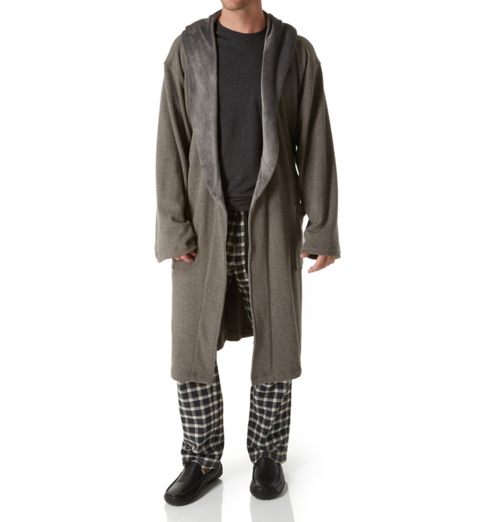 Brunswick Double Knit Hooded Fleece Robe-cs3