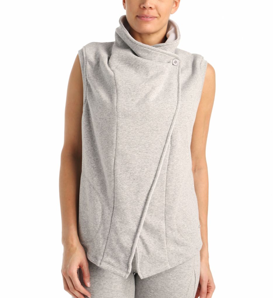 Lightweight Knit Roz Cowl Neck Vest-fs