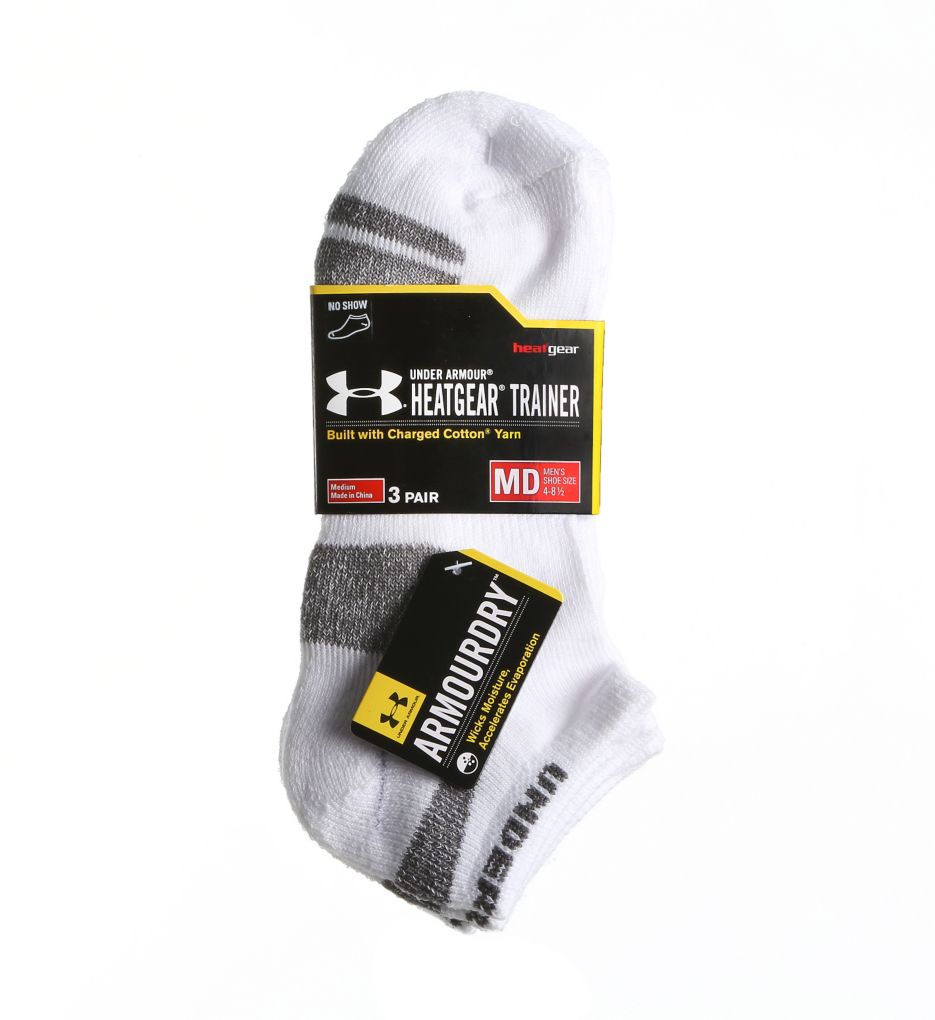 HeatGear Anti-Odor No Show Socks - 3 Pack-fs