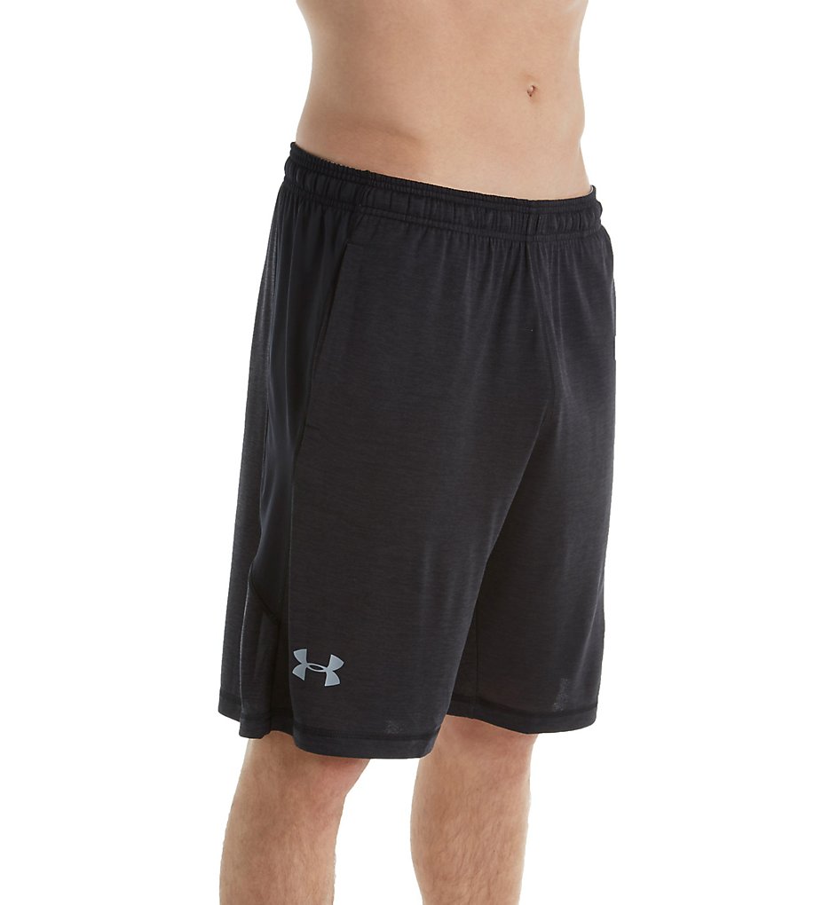 Under Armour 1253528 UA HeatGear Lightweight Printed Raid 10 Inch Short (Black/Steel)