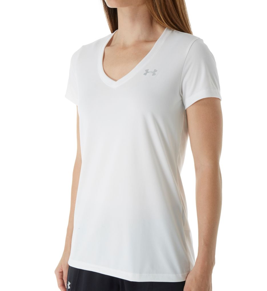 UA Tech Solid V-Neck Short Sleeve T-Shirt