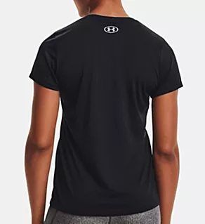 UA Tech Solid V-Neck Short Sleeve T-Shirt Black 2X