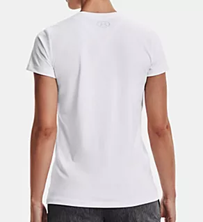 UA Tech Solid V-Neck Short Sleeve T-Shirt White 2X