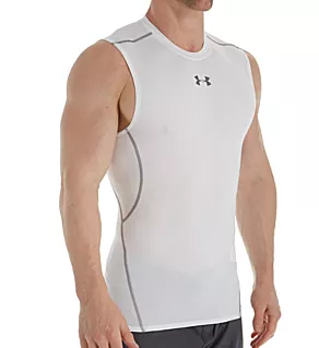 HeatGear Armour Sleeveless Compression Shirt WhtGph 2XL