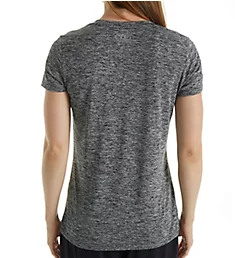 UA Tech Twist V-Neck Short Sleeve T-Shirt Black S