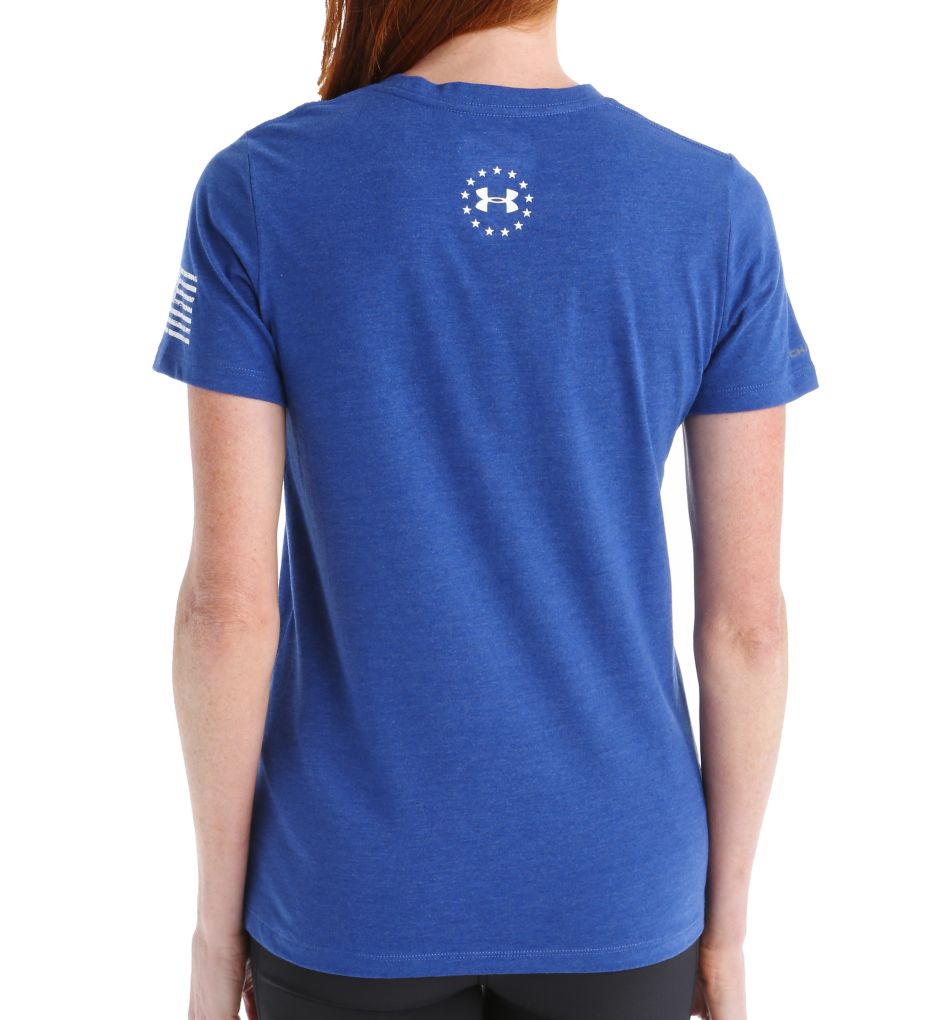 UA Freedom Heatgear Logo Short Sleeve Tee-bs