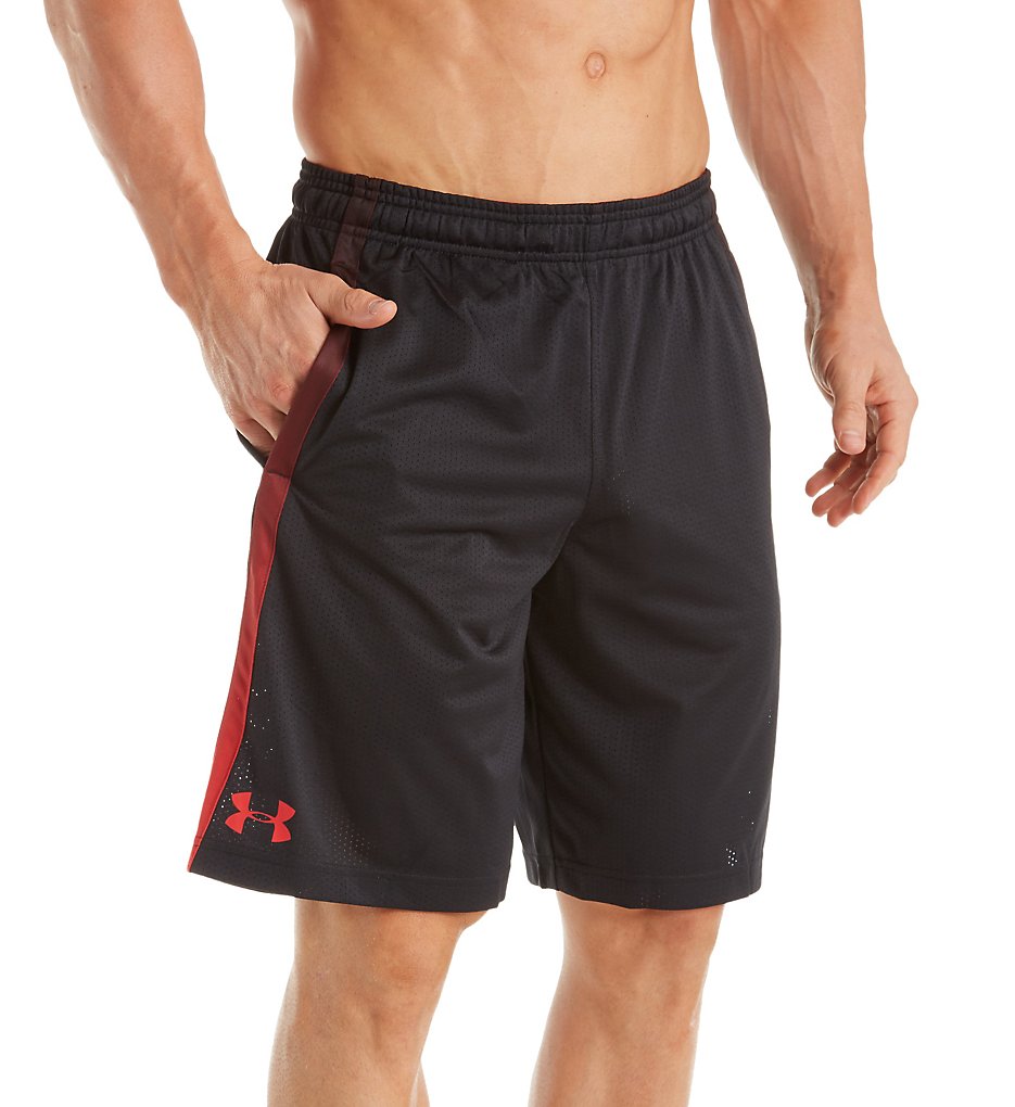 Under Armour 1271940 Tech Mesh 10 Inch Short (Black/Red)