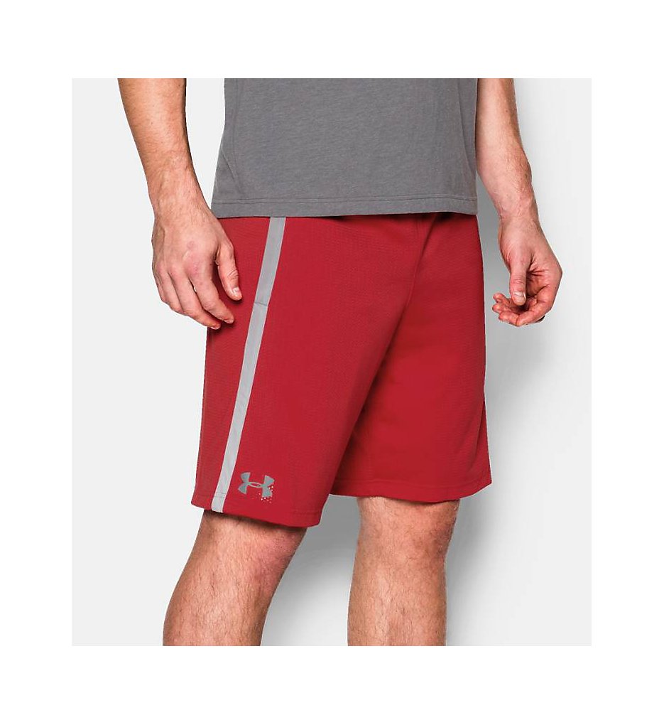 Under Armour 1271940 Tech Mesh 10 Inch Short (Red/Steel)