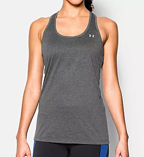 UA Tech Racerback Tank Carbon Heather M