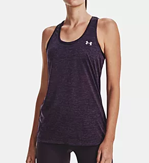 UA Tech Twist Racerback Tank Top Tux Purple 2X