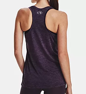 UA Tech Twist Racerback Tank Top Tux Purple 2X