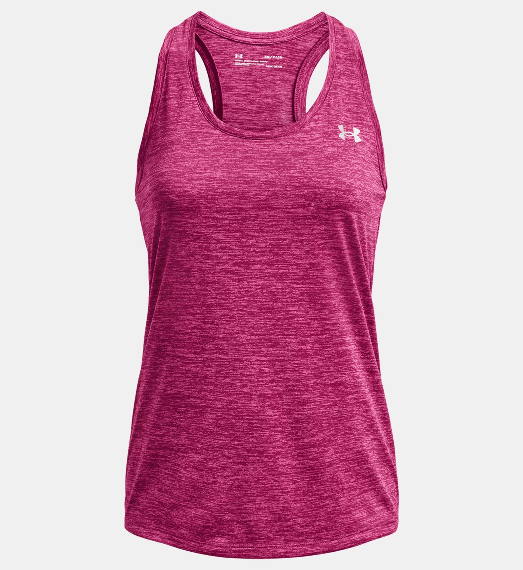 Under Armour UA Tech Twist Racerback Tank Top Charged Cherry 2X  - Image 1