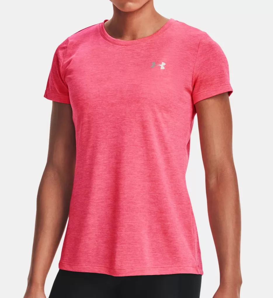 CALVIN KLEIN PERFORMANCE Womens Pink Stretch Moisture Wicking Relaxed-fit  Short Sleeve V Neck Active Wear T-Shirt Plus 2X