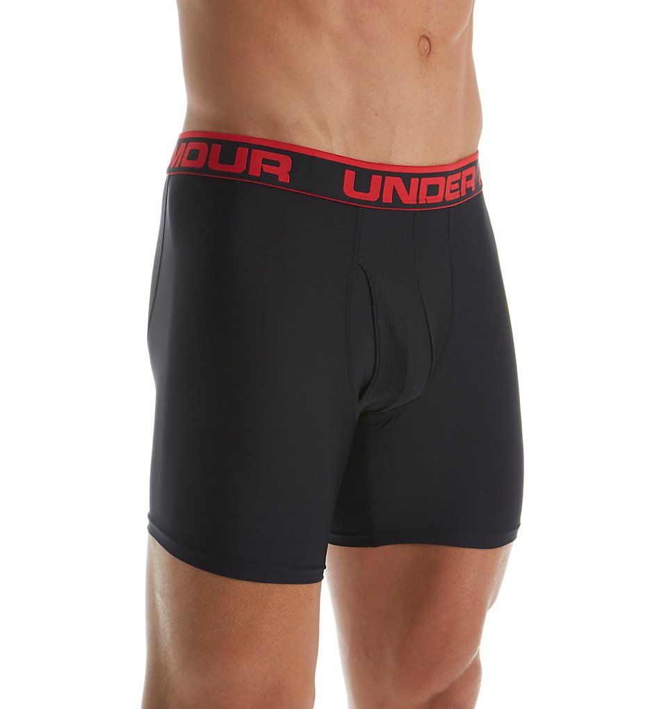 Under Armour 1277238 Original Series 6 Inch Boxerjock (Black/Red)