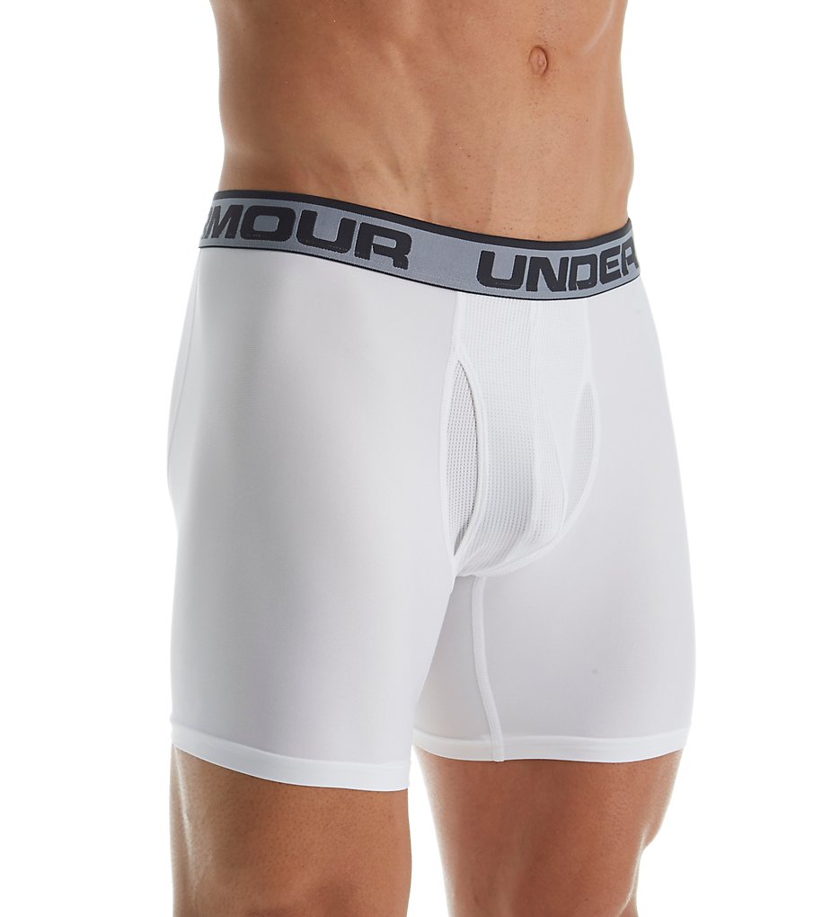 Under Armour 1277238 Original Series 6 Inch Boxerjock (White/Black)