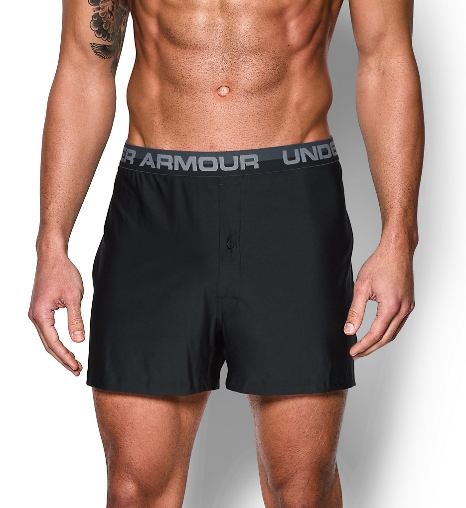 Under Armour 1277271 HeatGear Original Series Performance Boxer Short (Black/Steel)