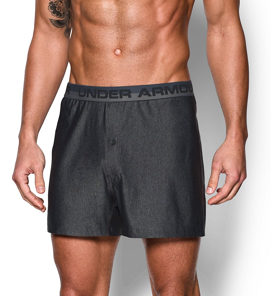 Under Armour 1277271 HeatGear Original Series Performance Boxer Short (Carbon Heather/Black)