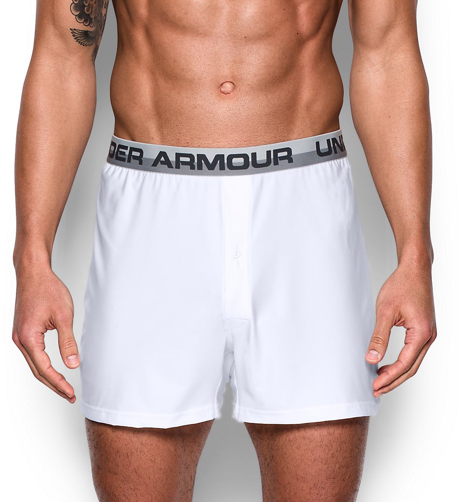 Under Armour 1277271 HeatGear Original Series Performance Boxer Short (White/Anthracite)
