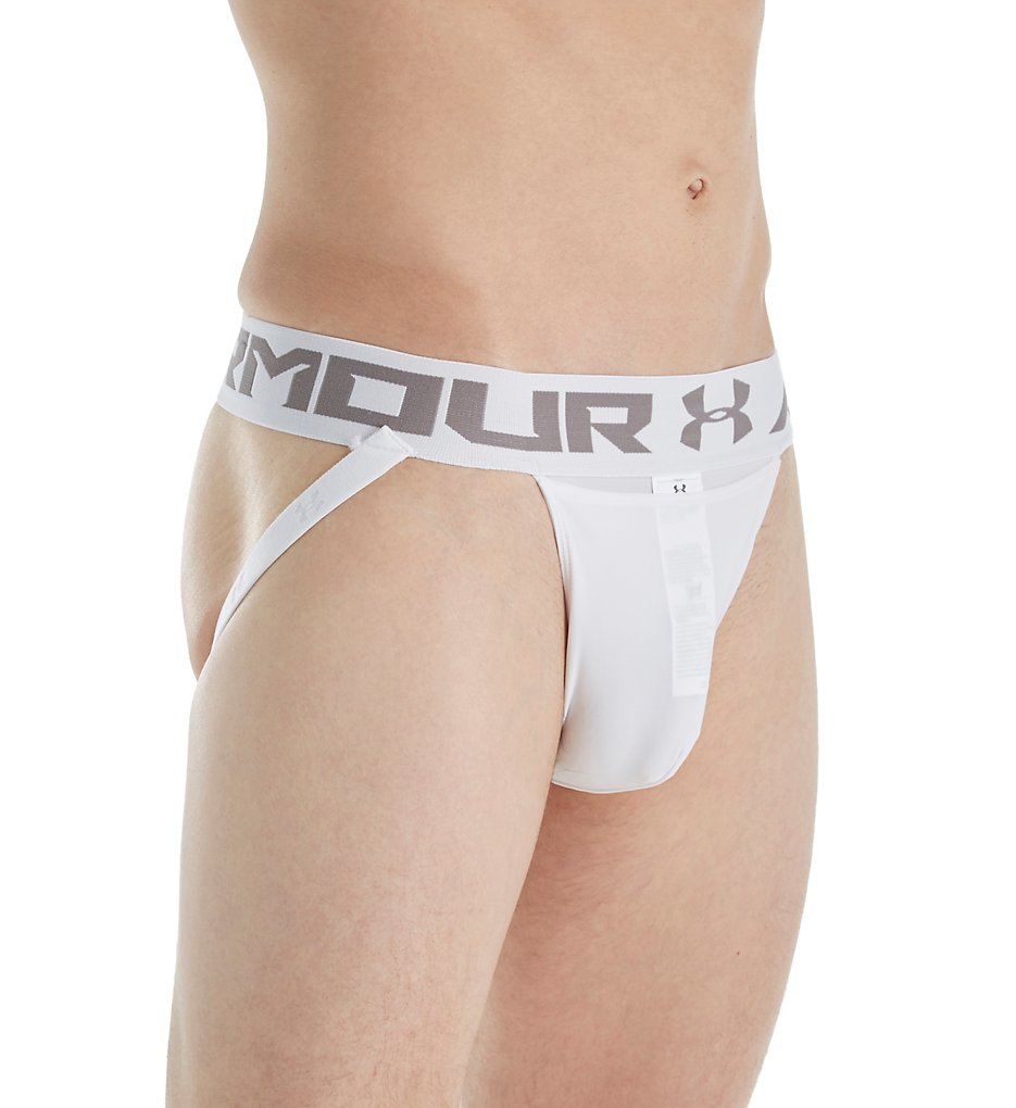 Under Armour 1293782 Performance Jockstrap with Cup Pocket (White/Graphite)