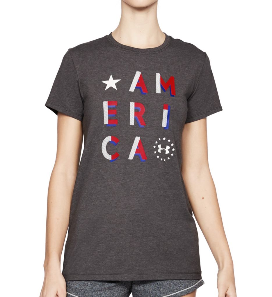 UA Freedom Charged Cotton America Crew Neck Tee